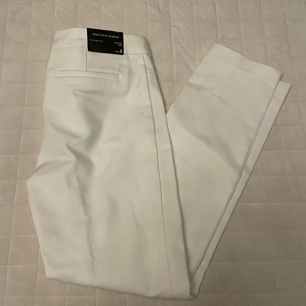 NWT - SAKS 5TH AVE MIDRISE SLIM COUPE ÉTROITE PANT